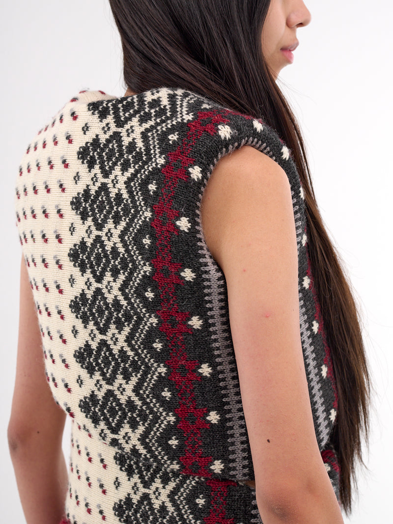 Knitted Foam Nordic Sweater Vest (TO01073-3022-NORDIC)