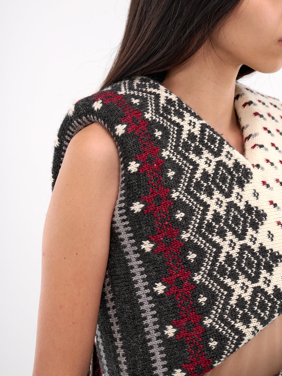 Knitted Foam Nordic Sweater Vest (TO01073-3022-NORDIC)