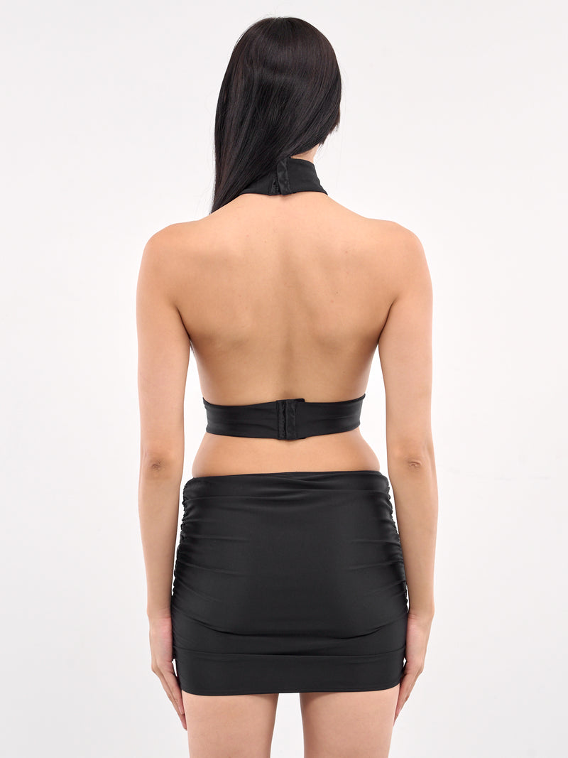 Anqa Halterneck Buckle Top (TO04-BS-BLACK)