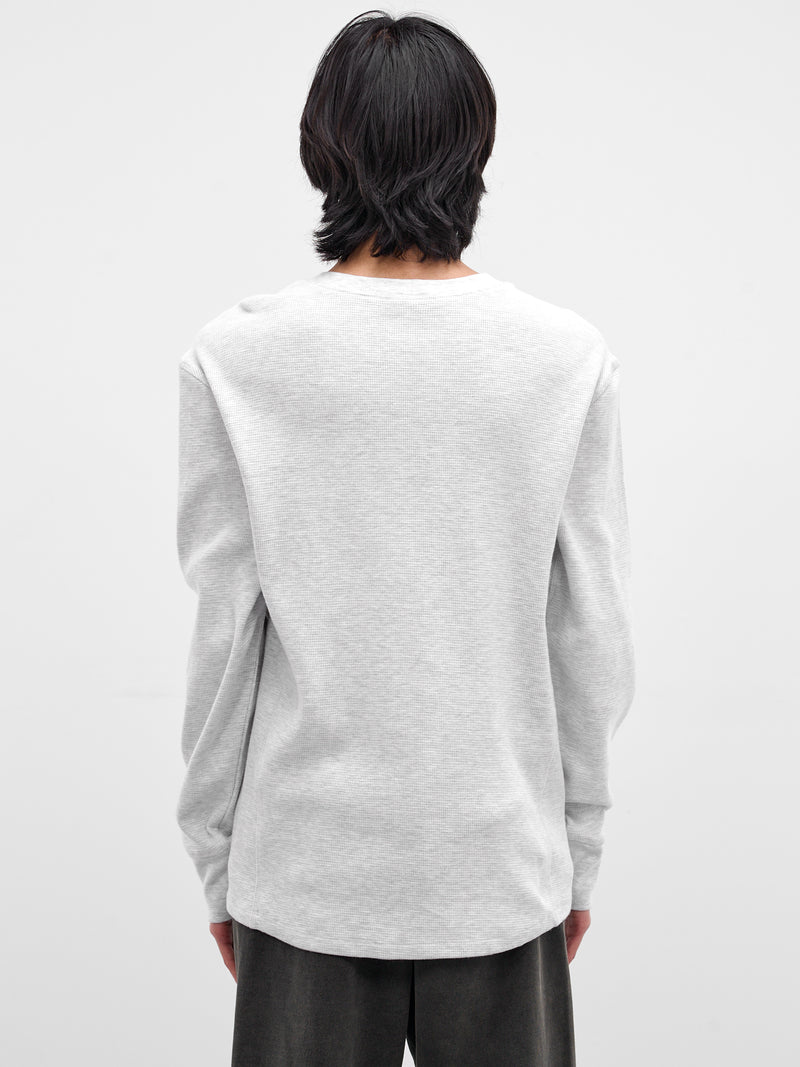 Gray Waffle-Knit Thermal Tee (TO04012-HEATHER-GREY)