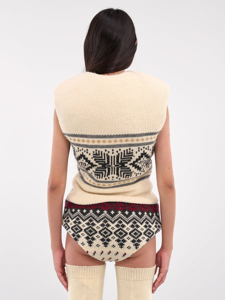 ニット・セーター HUECLOSET Vintage Ethnic Pattern Knit SE175 TO04073-3023-BLACK-