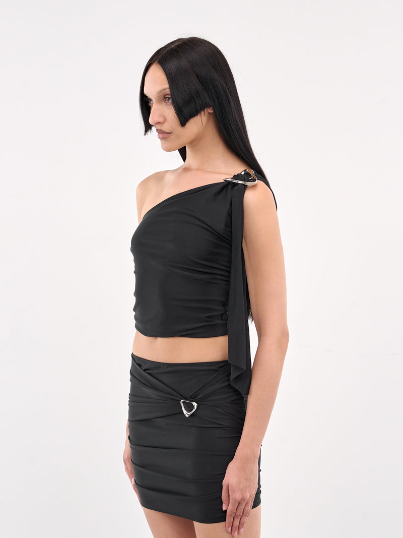 Anqa Wrap-Up Buckle Top (TO05-BS-BLACK)