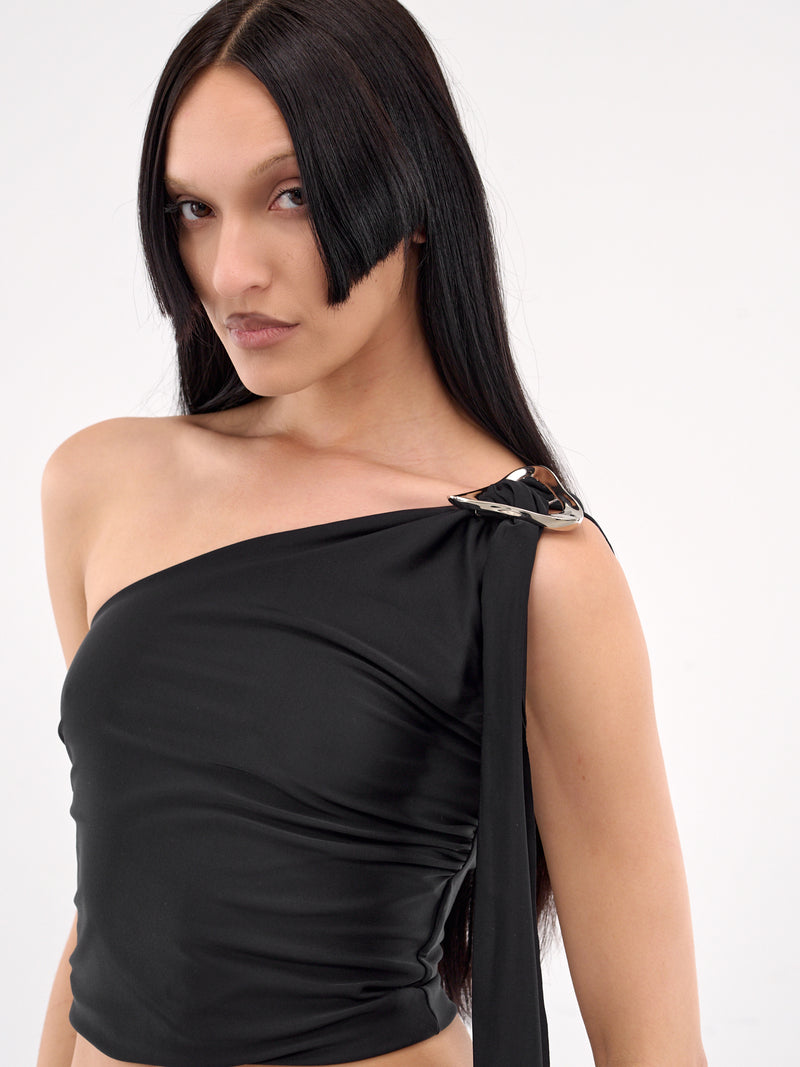 Anqa Wrap-Up Buckle Top (TO05-BS-BLACK)