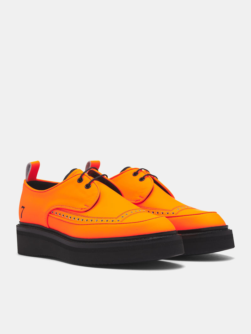 'Tom' Orange Leather Brogue Creepers (TOM-ORANGE)