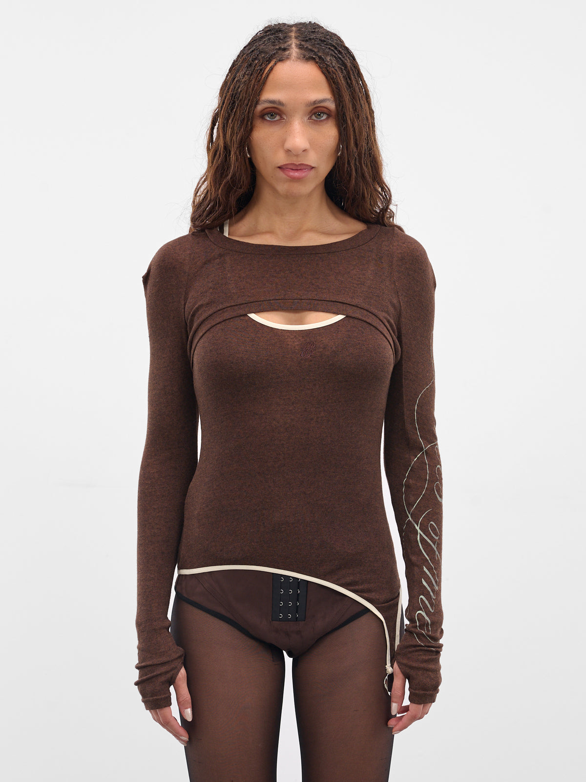 Brown Layered Two-Piece Top (TOP-01BR-BROWN)