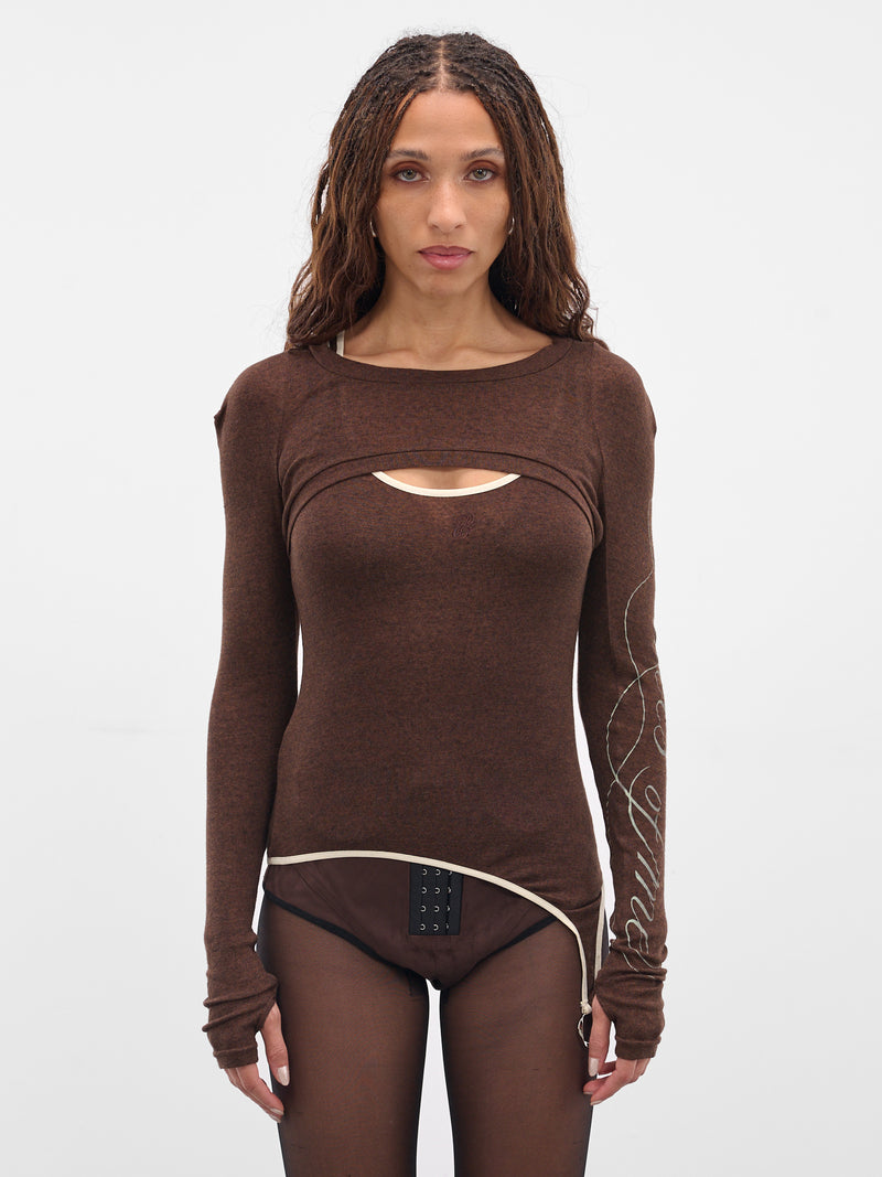 Brown Layered Two-Piece Top (TOP-01BR-BROWN)