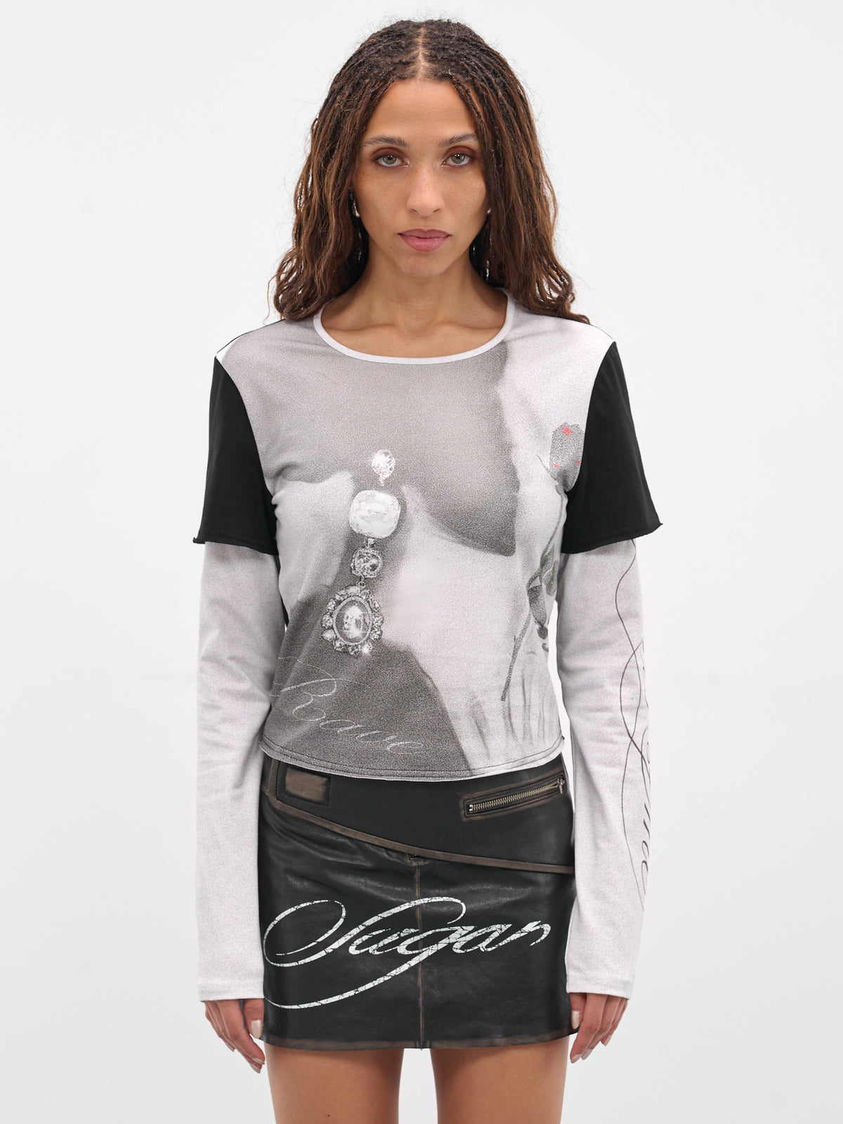 Gray Graphic Layered Top (TOP-05-GREY)