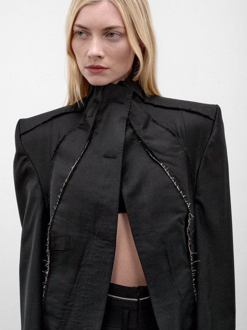 Gray Asymmetric Paneled Torso Jacket (TORSO-JACKET-GREY)