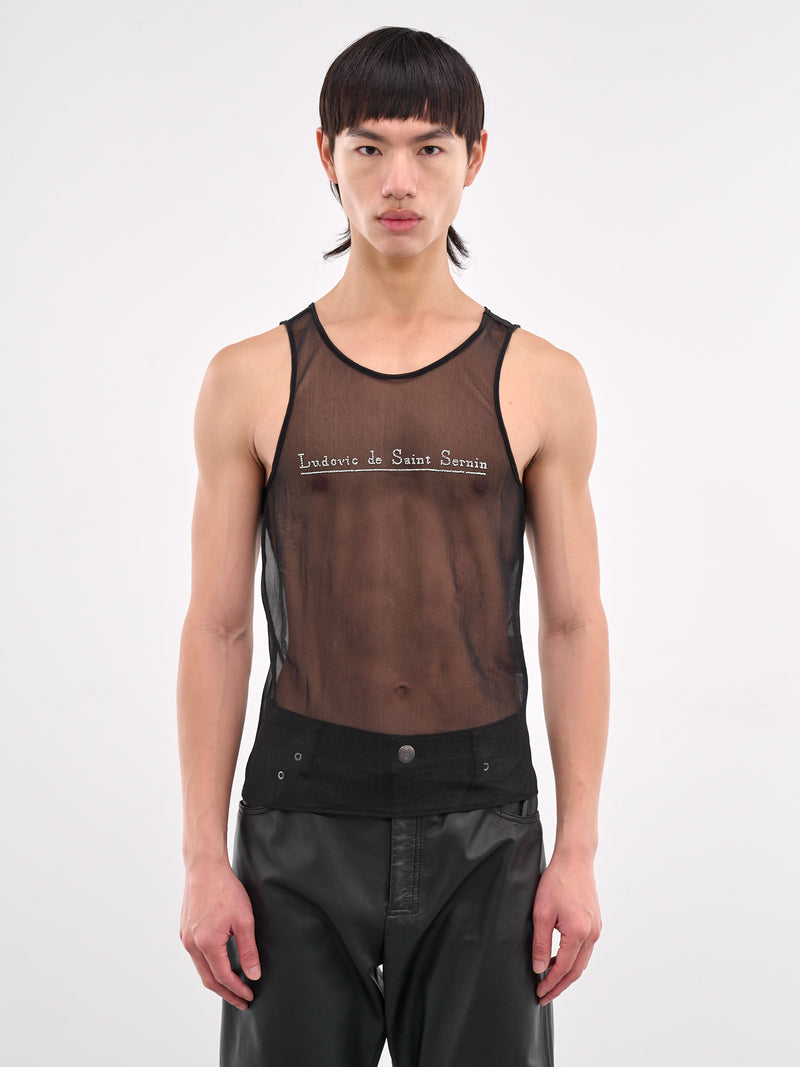 Mesh Logo Tank Top (TP001-U-PL001-BLACK)