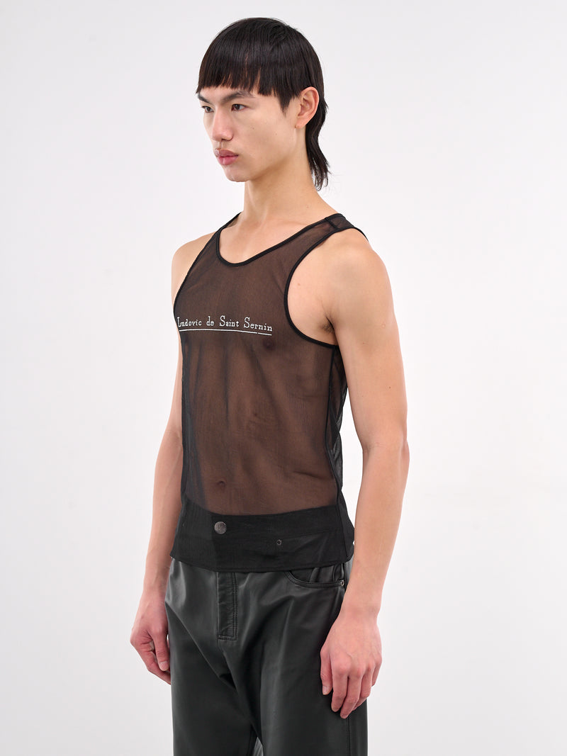 Mesh Logo Tank Top (TP001-U-PL001-BLACK)