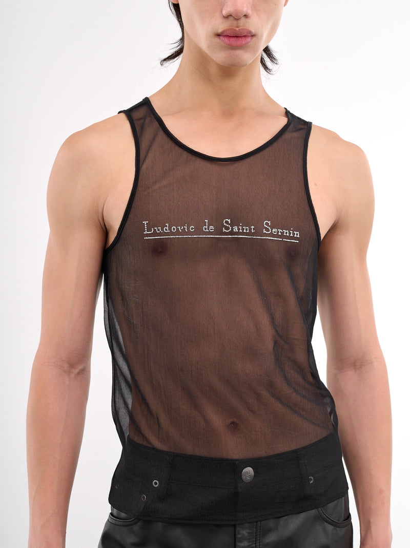 Mesh Logo Tank Top (TP001-U-PL001-BLACK)