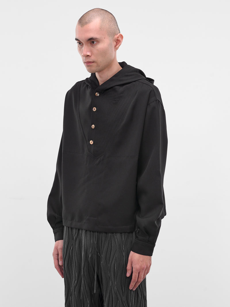 Black Saltina Hooded Long Sleeve (TP04-63-COAL-BLACK)