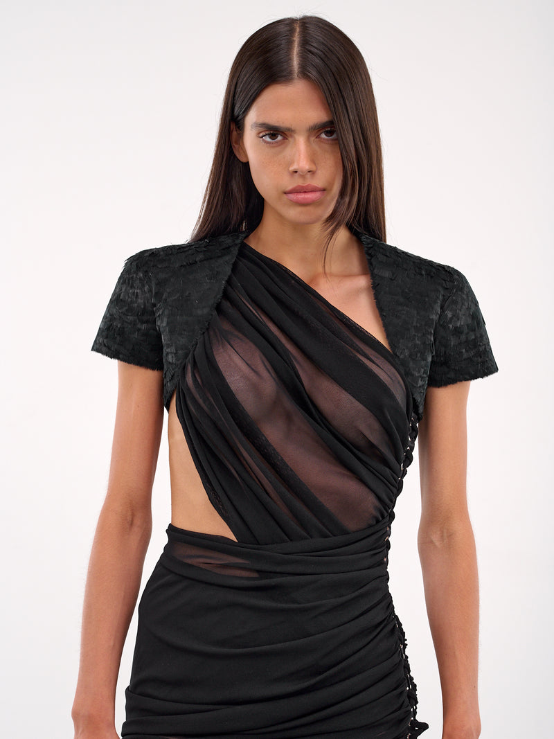 Feather Bolero (TP041-W-FEA-BLACK)