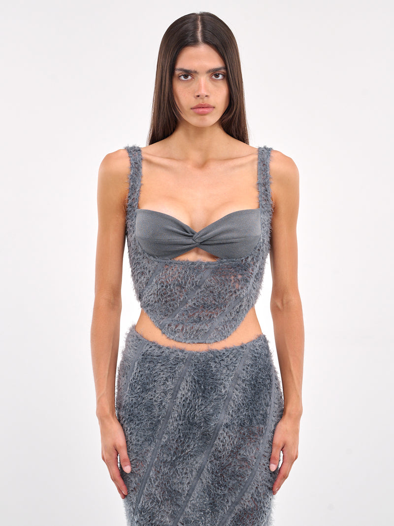 Coral Paneled Bustier Top (TP19P1BU680-GREY-BLUE)