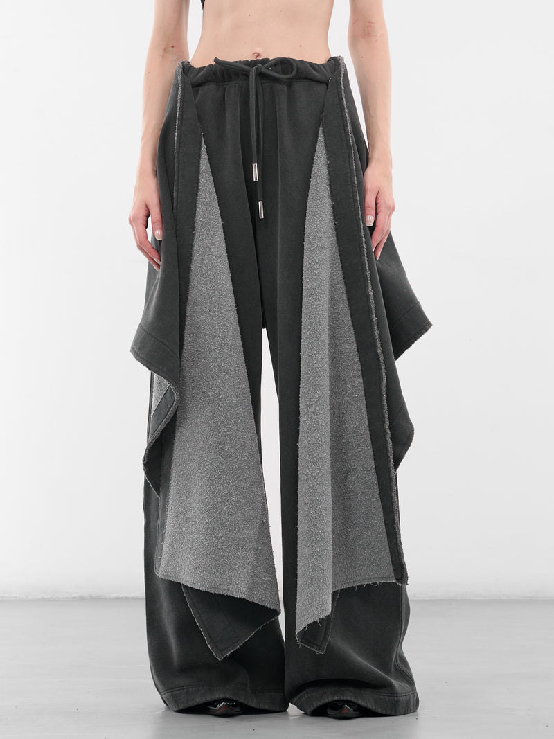 Gray Deconstructed Fleece Sweatpants (TR025-J020-00-BLACK)