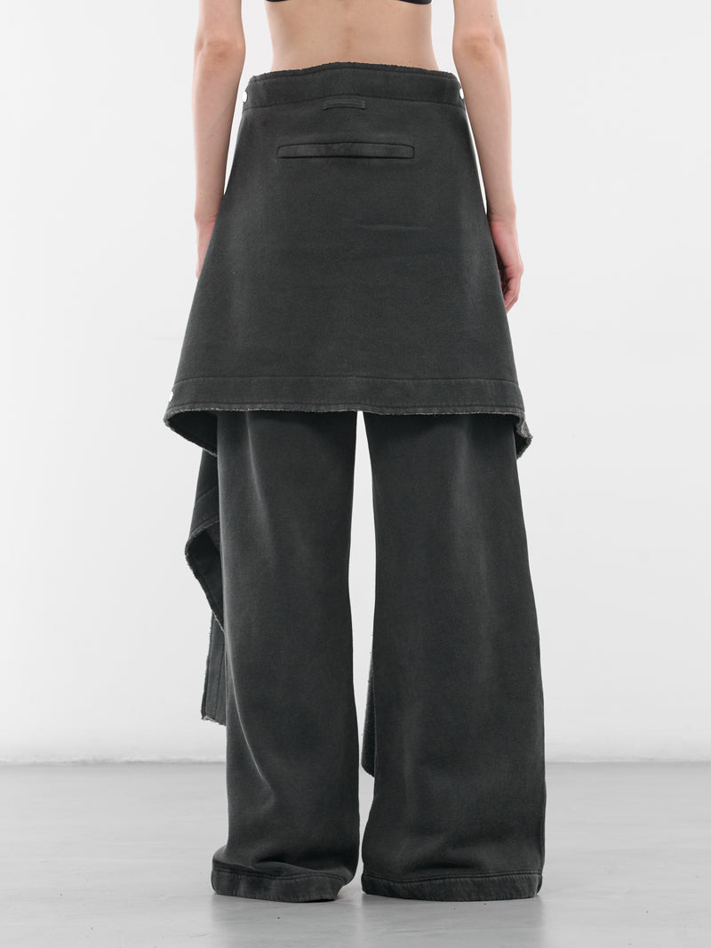 Gray Deconstructed Fleece Sweatpants (TR025-J020-00-BLACK)