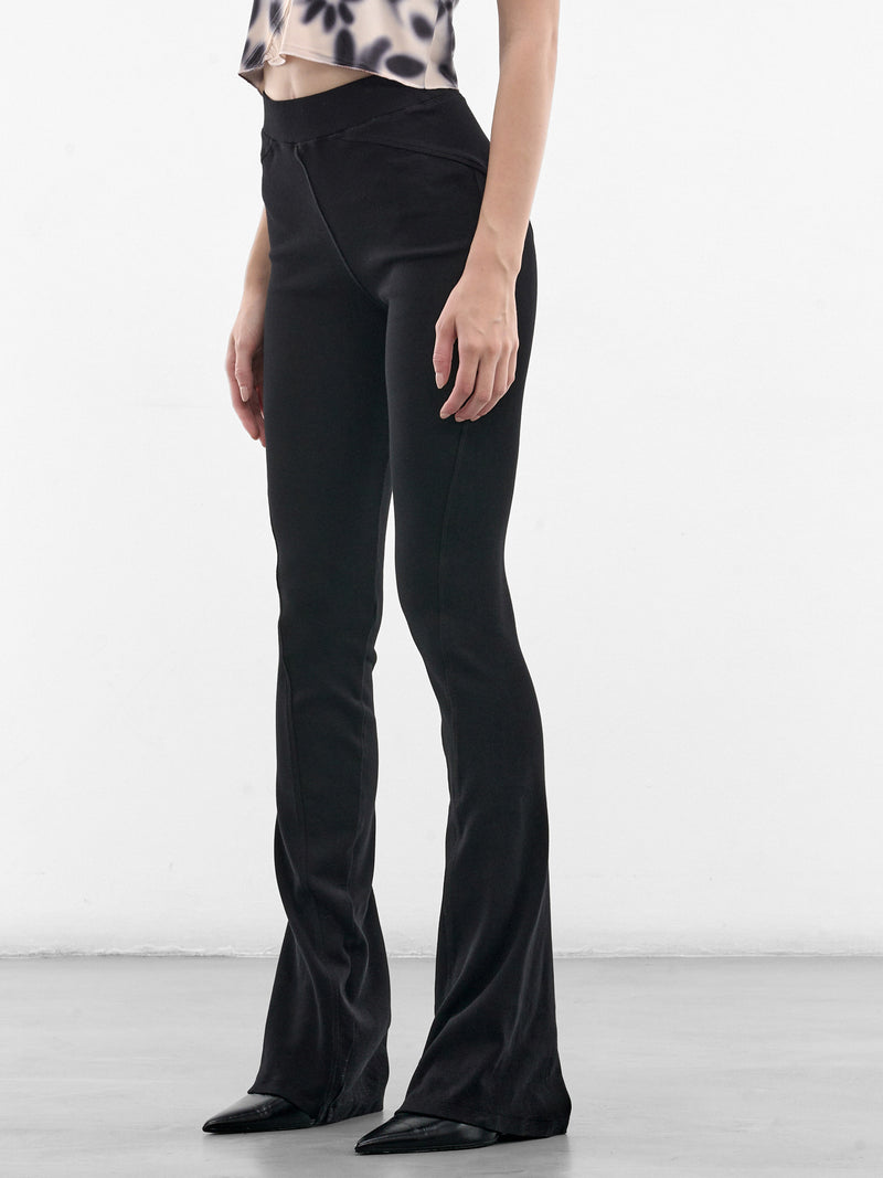 Black Cotton Rib Elevated Leggings (TR03-3-BLACK)