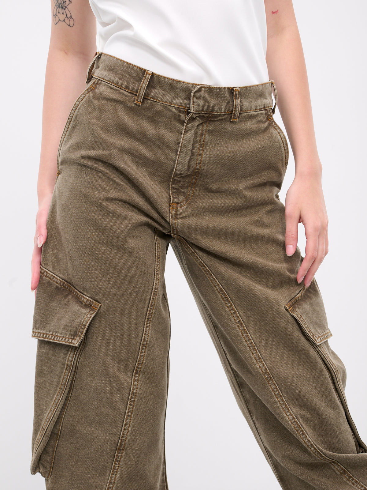 Twisted Cargo Trousers (TR0346-PG1476-KHAKI)