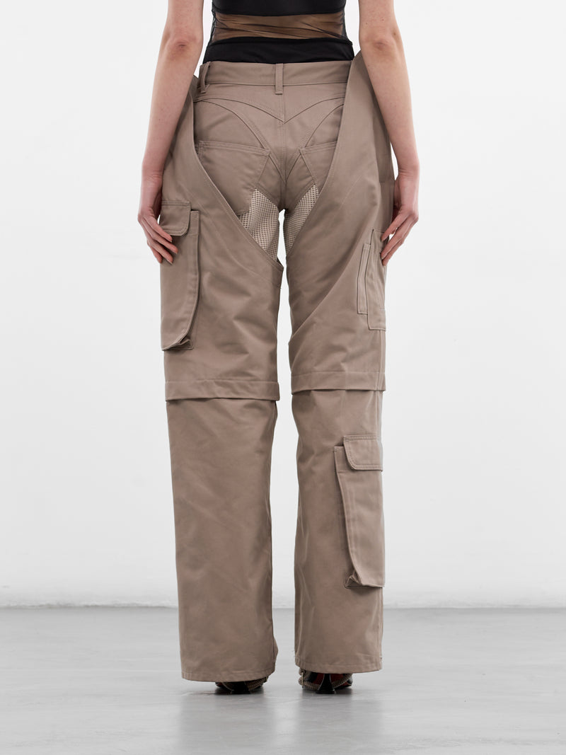Beige Modular Mecha Cargo Pants (TR04-MECHA-MID-GREY)