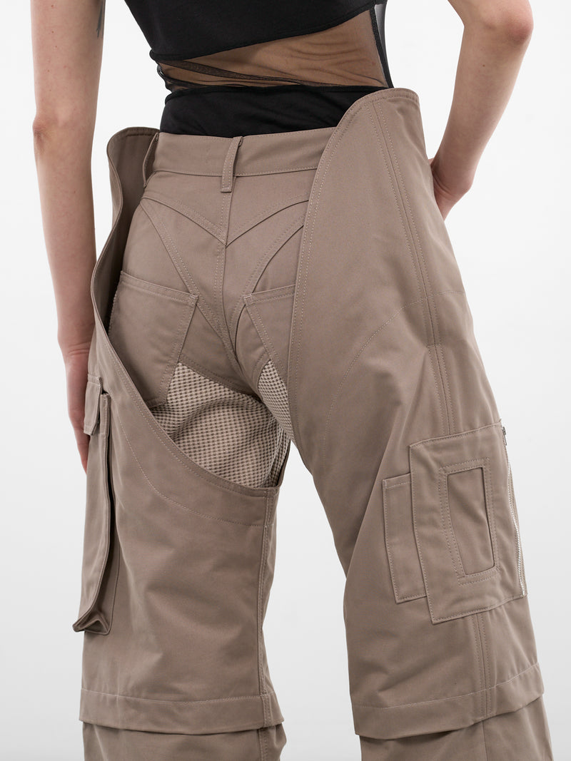 Beige Modular Mecha Cargo Pants (TR04-MECHA-MID-GREY)