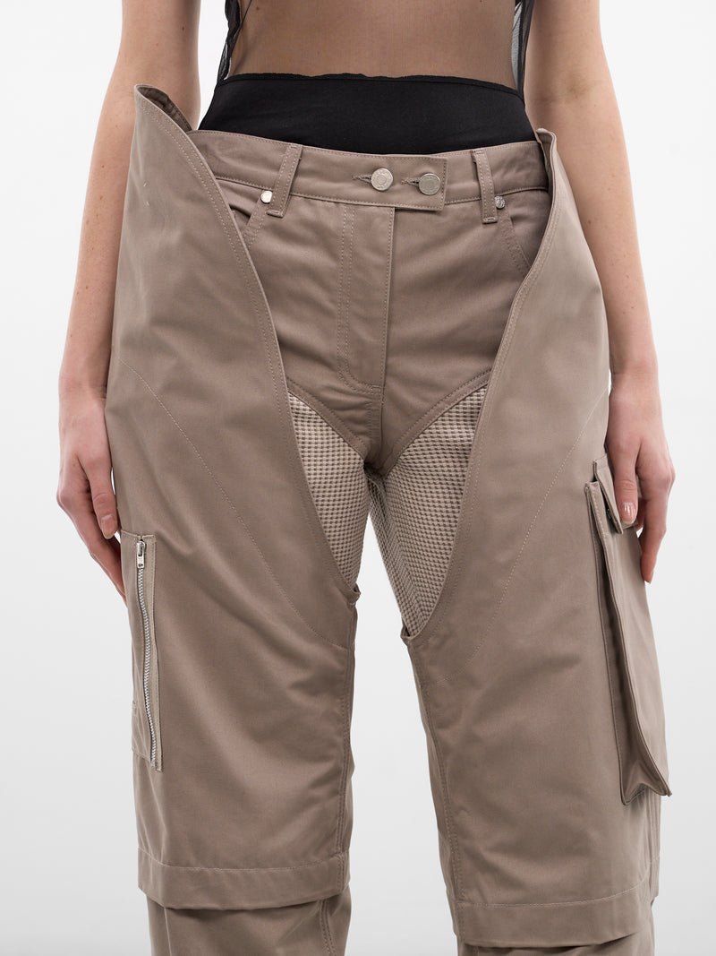 Beige Modular Mecha Cargo Pants (TR04-MECHA-MID-GREY)
