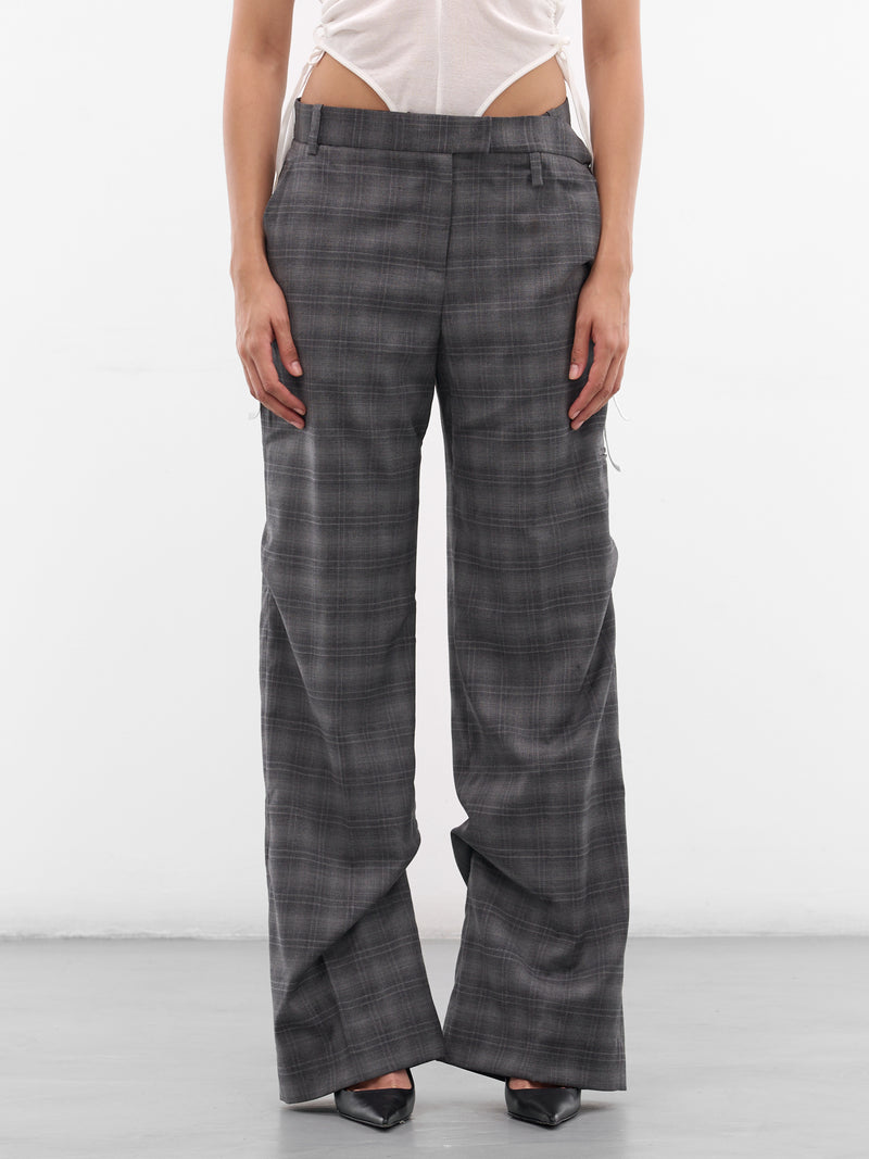 Gray Check Fragment Tailoring Trousers (TR06-W19-P93-CHARCOAL-CHECK)