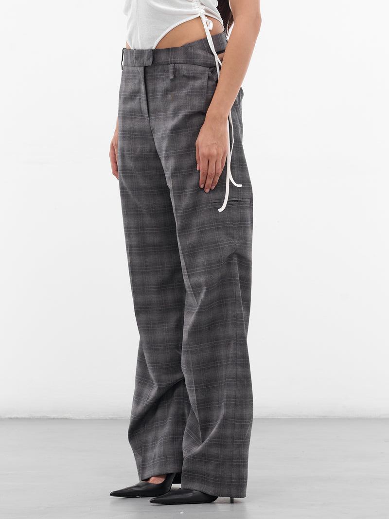 Gray Check Fragment Tailoring Trousers (TR06-W19-P93-CHARCOAL-CHECK)