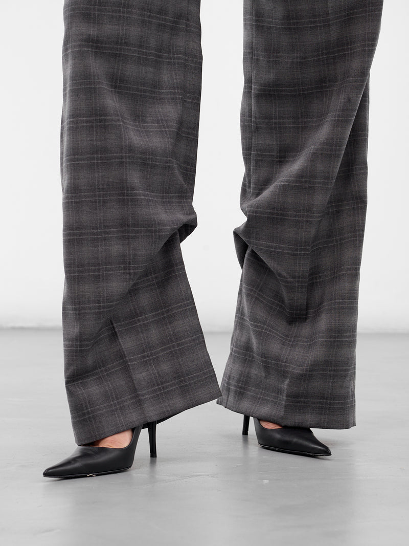 Gray Check Fragment Tailoring Trousers (TR06-W19-P93-CHARCOAL-CHECK)