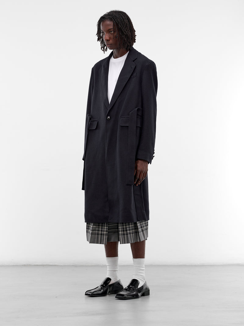 Navy Wool Tweed Travel Coat (TRAVEL-COAT-2-WEED-NAVY)