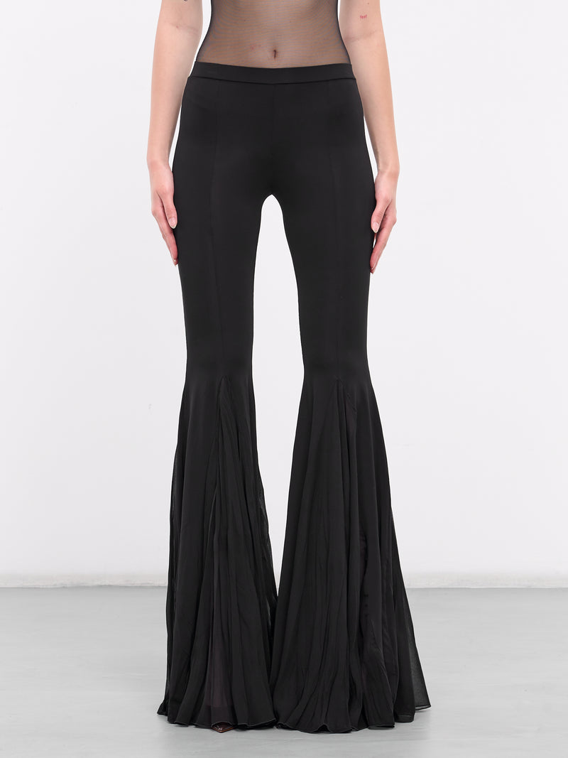 Georgette Flare Trousers (TRS043-BLACK)