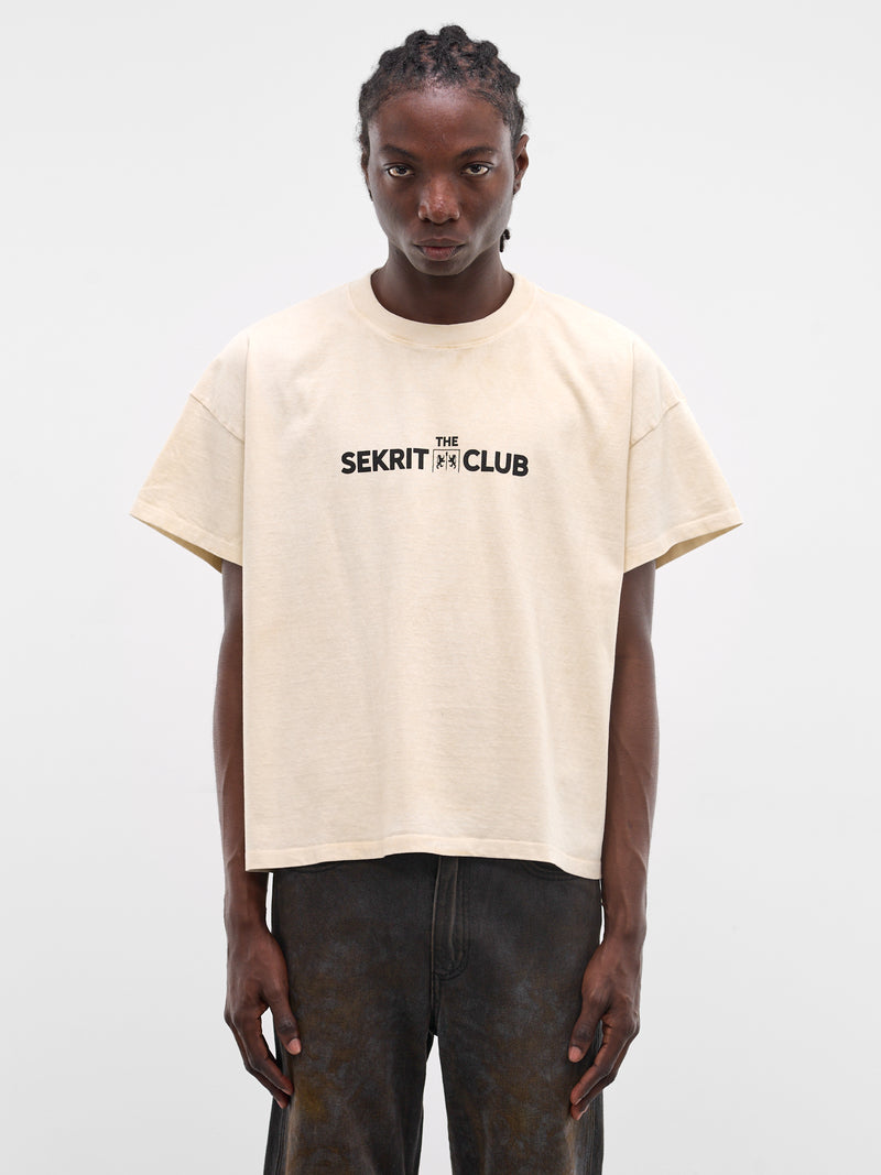 White Boxy Sekrit Club T-Shirt (TS03-DIRTY-WHITE)