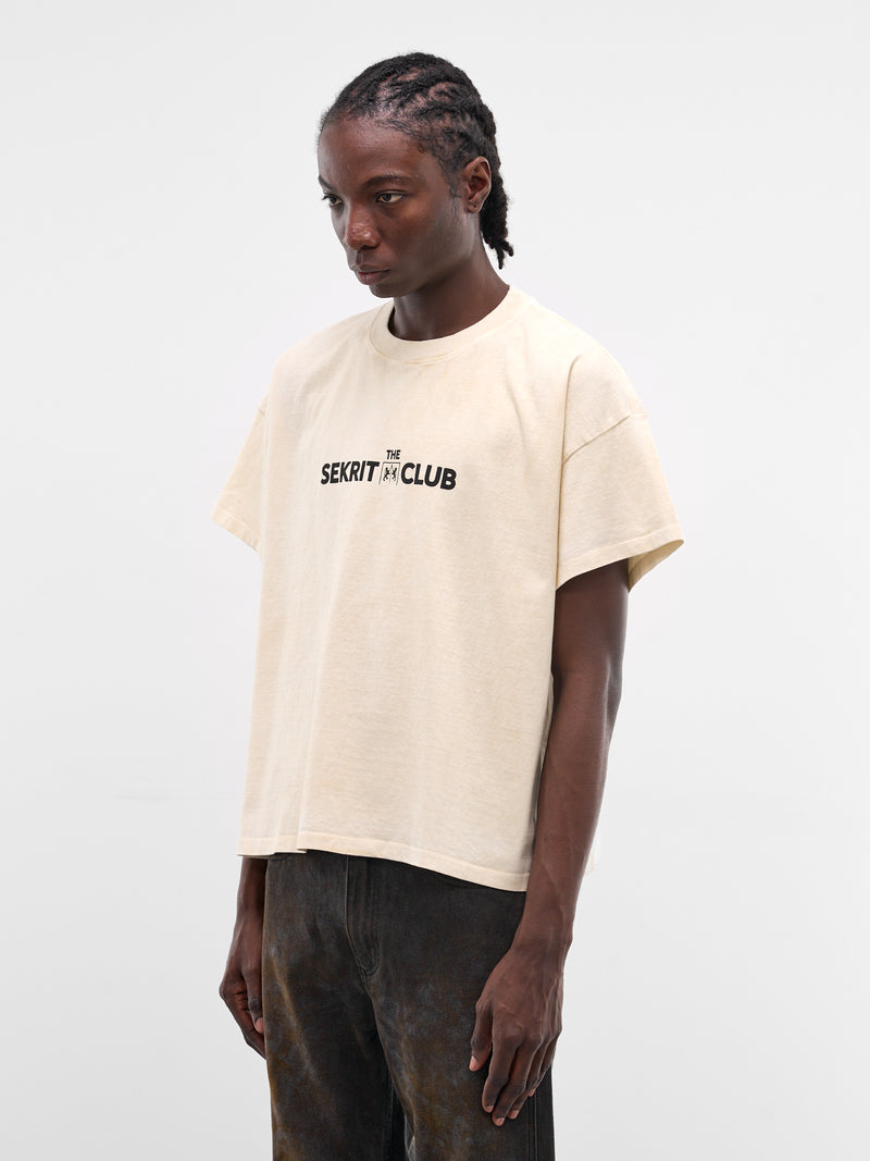 White Boxy Sekrit Club T-Shirt (TS03-DIRTY-WHITE)