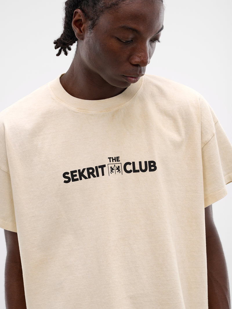 White Boxy Sekrit Club T-Shirt (TS03-DIRTY-WHITE)