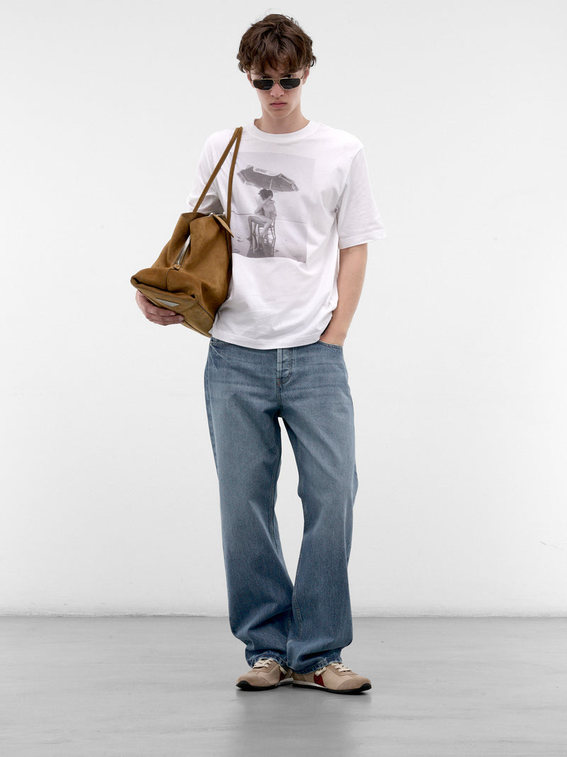 Blue Denim Wide Leg Jeans (PAM00028AD00038-BLUE-TABACCO)
