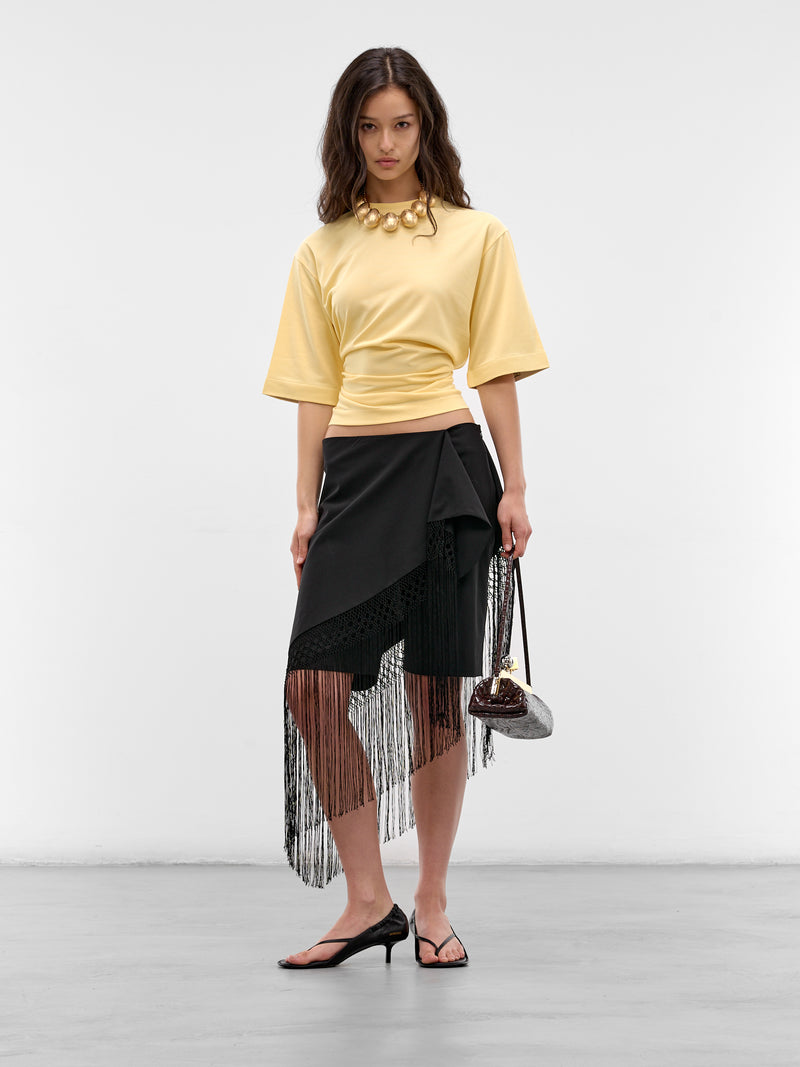 Yellow Ventadou Paper Jersey Tee (TSW00588AJ00254-LIGHT-YELLOW)