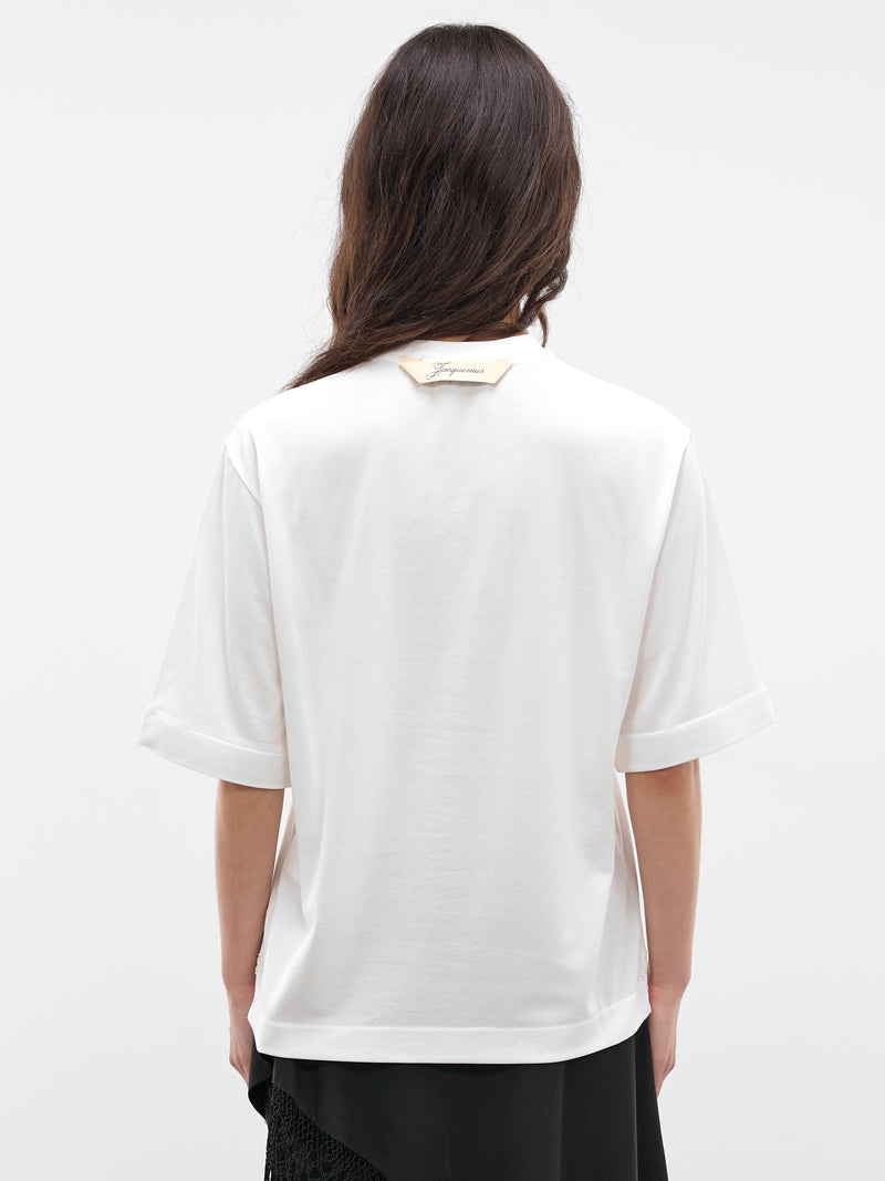 White Ventadou Paper Jersey Tee (TSW00588AJ00254-WHITE)