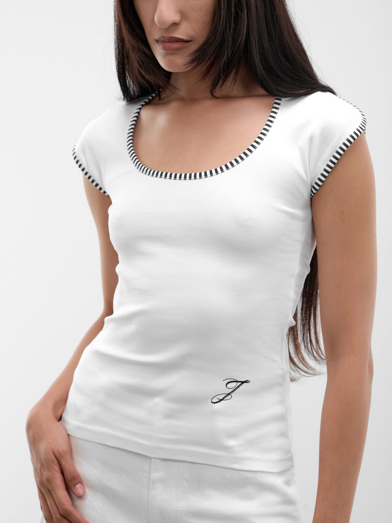 JACQUEMUS White Espiral Tee | H.Lorenzo - detail 1