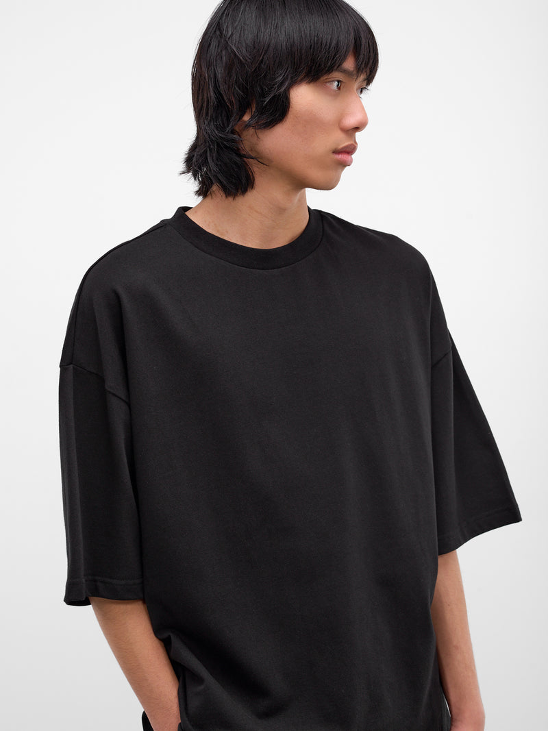 Black Heavy Cotton Boxy Tee (TT01012-BLACK)