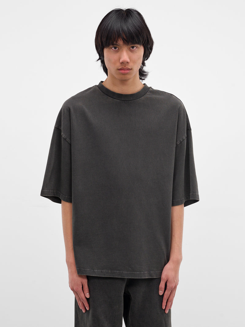Washed Heavy Cotton Boxy Tee (TT01012-WASHED-BLACK)