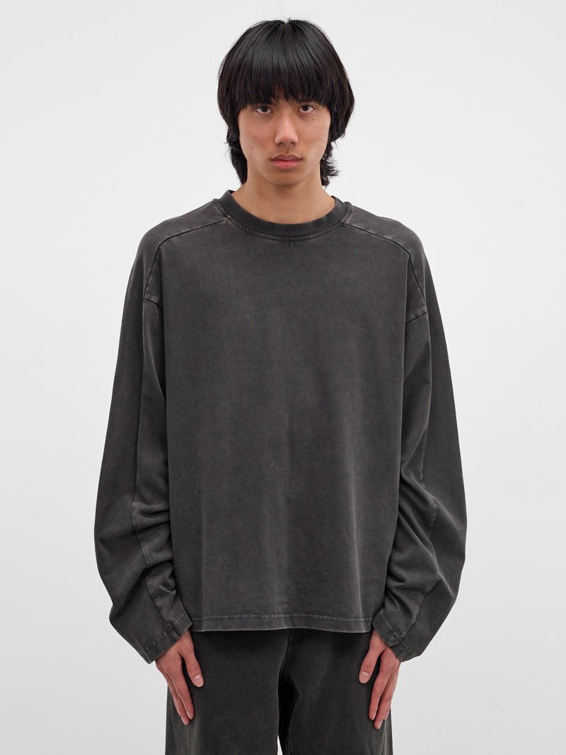Washed Heavy Cotton Long Sleeve (TT02012-WASHED-BLACK)