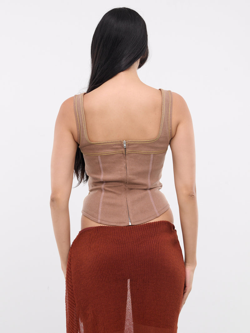 MARNI Denim Corset Tank Top | H. Lorenzo - back