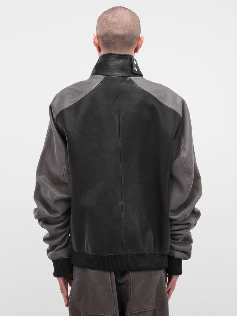 Two-Tone Twisted Bomber Jacket (TWISTED-BOMBER-BLACK-CHECK)