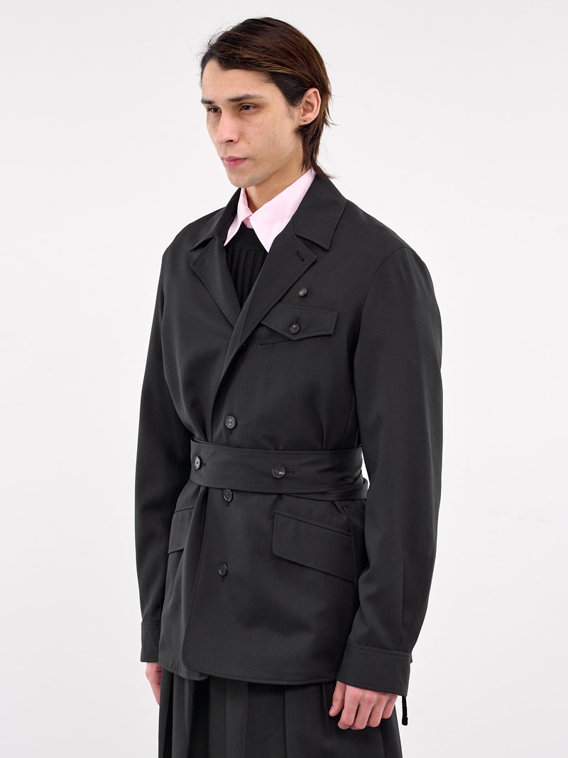 Gabardine Travel Safari Jacket (U251-J020-W033-NAVY)