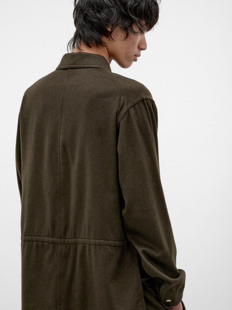 Green Cashmere Work Jacket (U252-J038-W022-GREEN)