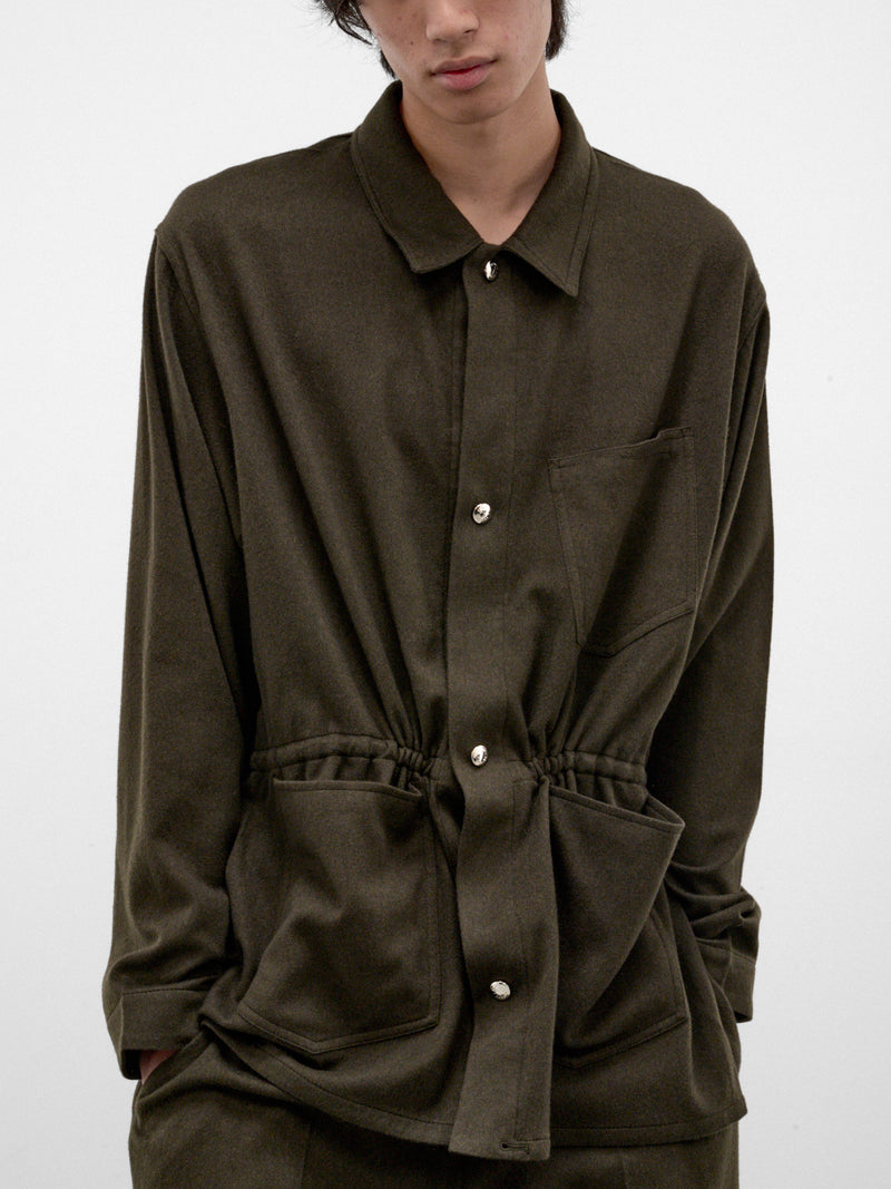 Green Cashmere Work Jacket (U252-J038-W022-GREEN)