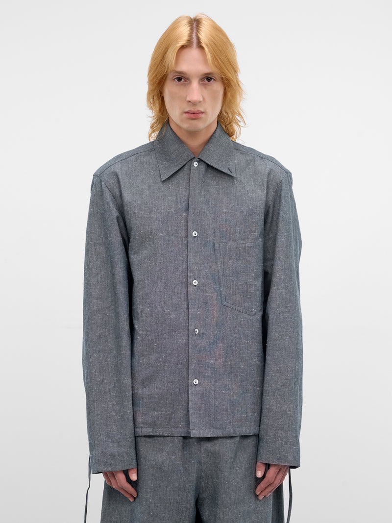 Indigo Paper Chambray Shirt (U261-H043-C019-INDIGO)