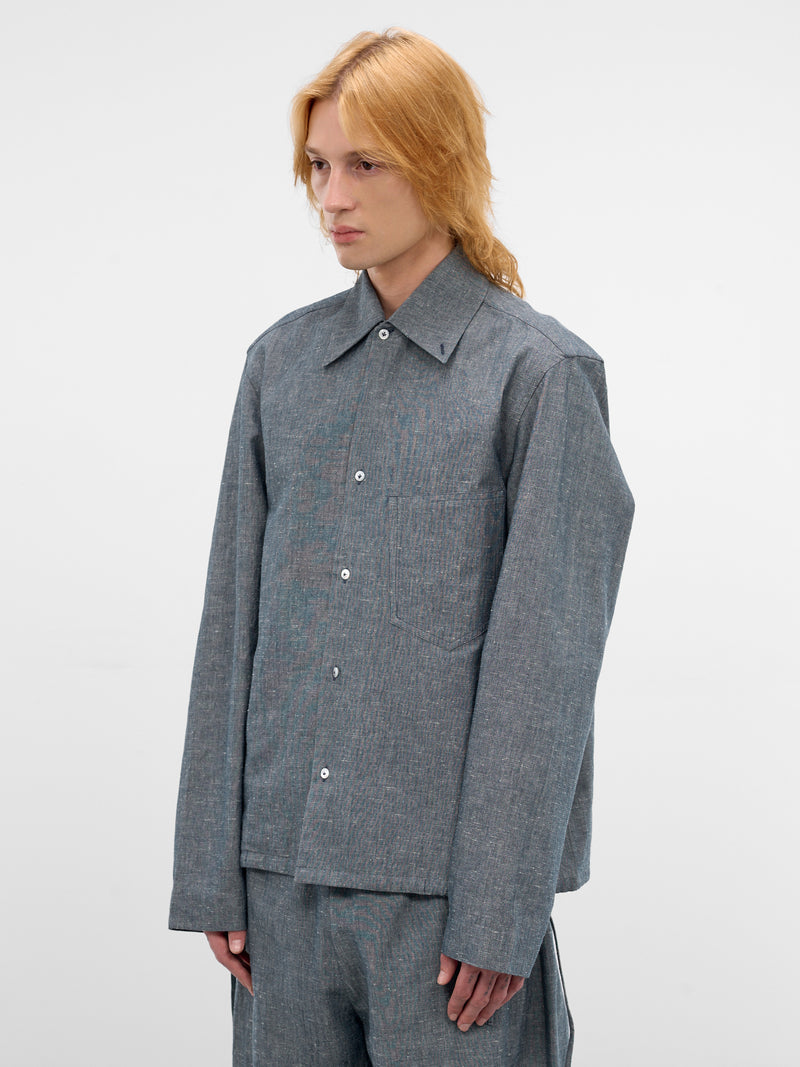 Indigo Paper Chambray Shirt (U261-H043-C019-INDIGO)