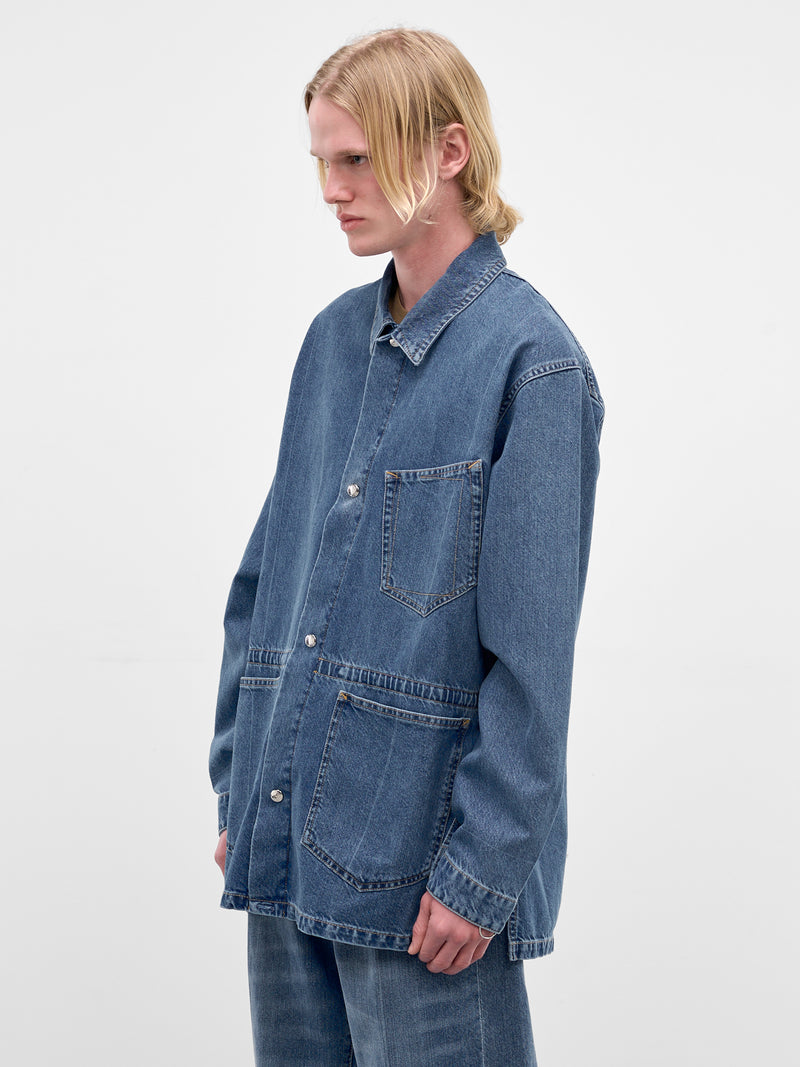 Blue Denim-Paper Work Jacket (U261-J059-C040-INDIGO-WASH)