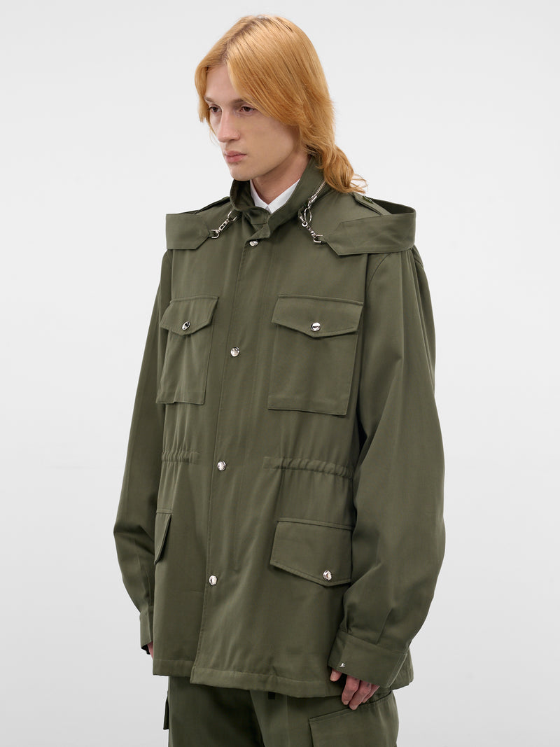 Green Cashmere Safari Bag Jacket (U261-J061-C038-SAFARI-GREEN)