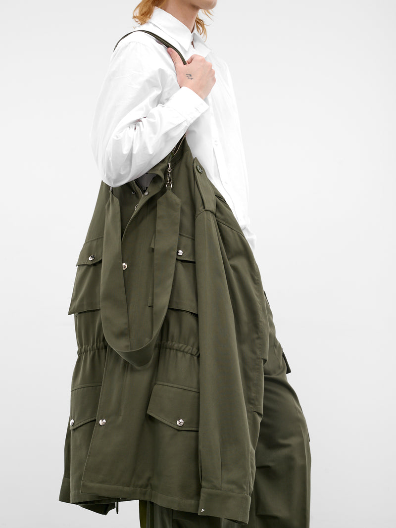 Green Cashmere Safari Bag Jacket (U261-J061-C038-SAFARI-GREEN)